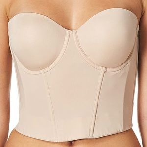 OnGossamer Basic Bustier Strapless Longline Bra 34D EUC